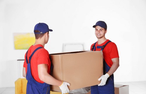 Westkensington man and van team handling office relocation items