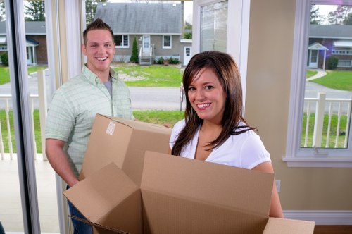 Movers Westkensington team preparing moving equipment safely
