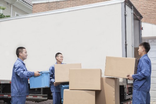 West Kensington moving van parked for delivery and collection