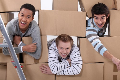 Careful wrapping and labelling of household items before moving