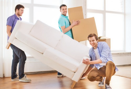 Student removals in Westkensington with packed boxes ready for transport