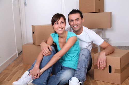 Moving team preparing a local relocation in West Kensington