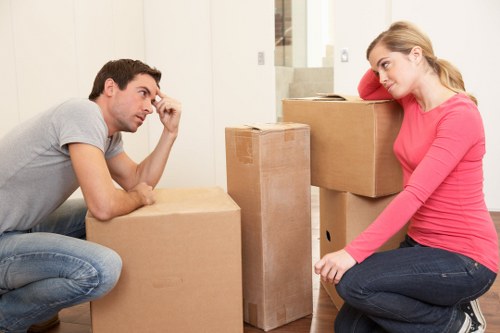 Moving day logistics and loading setup for removal services in West Kensington