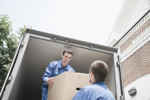 Strong cardboard boxes arranged for a home move in Westkensington