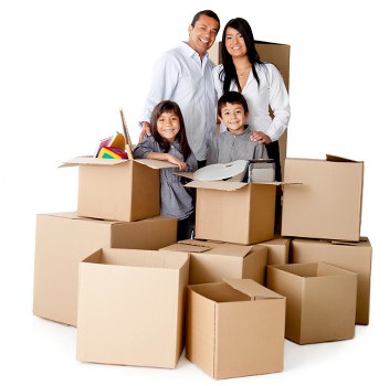 Furniture and boxes being carefully loaded for a local move in West Kensington